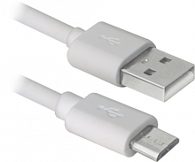 Кабель DEFENDER USB08-10BH USB2.0, белый, AM-MicroBM, 3м (1/60/240) (87468)