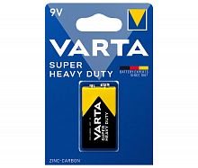 Элемент питания VARTA  6F22 SUPER HEAVY DUTY 9V (1бл)  (1/10) (02022101411)