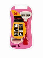 Бритвенная система Kodak LADY Prem Razor 5 женская 5 лезвий розовая 2 сменных кассеты (1/12/48) (Б0053242)