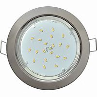 Светильник ECOLA GX53 H4 Downlight встраиваемый без рефлектора сатиновый хром 38х106 (к+)(1/10/50) (FS53H4ECB)