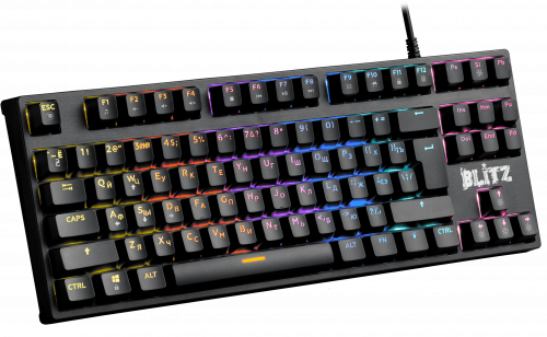 Клавиатура проводная игровая механическая DEFENDER Blitz GK-240L RU,Rainbow, черная (1/20) (45240) фото 6