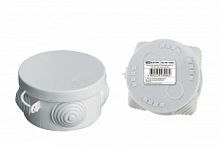Распаячная коробка ОП D85х40мм, крышка, IP54, 4вх. инд. штрихкод TDM (1/120) (SQ1401-0502)