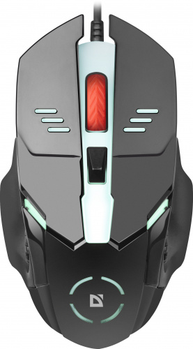 Мышь проводная игровая DEFENDER Ultra Gloss MB-490, USB, подсветка 7 цветов, 4 кнопки, 800-1000dpi, черный (1/40) (52490) фото 9