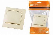 Розетка скрытая установка, 2П+З с защ. шт. и крышкой 16А 250В IP42 сл. кость "Таймыр" TDM (SQ1814-0119)