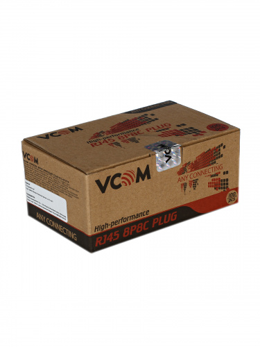 Коннектор RJ-45 (8P8C) для FTP кат. 5е (Цена за упаковку 100 шт.) VCOM <VNA2230-1/50> (1/50) (VNA2230-1/100) фото 3
