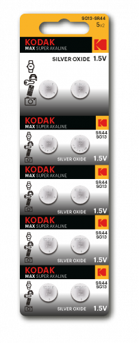 Элемент питания  Kodak SG13 (357) SR1154, SR44 MAX Silver Oxid Button Cell (10/100/2000) (Б0053486)