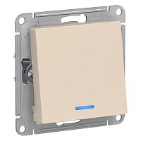 Механизм переключателя проходного 1-кл. С/У ATLASDESIGN 10А IP20 (сх. 6а) 10AX с подсветкой беж. Systeme Electric ATN000263 (1/20/160)