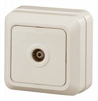 2-301-02 Intro Розетка TV одиночная, ОУ, Quadro, сл.кость (1/10/200/3600) (Б0027659)