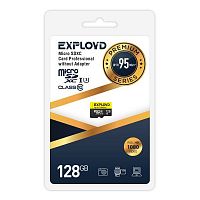 Карта памяти MicroSD  128GB  Exployd Class 10 Premium UHS-I U3 (95 Mb/s) без адаптера (EX128GCSDXC10UHS-1-ElU3 w)