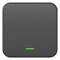 Выключатель 1-кл. О/У BLANCA 10А IP20 (сх. 1) 250В с подсветкой с изолир. пластиной антрацит Systeme Electric BLNVA101116 (1/15/30)