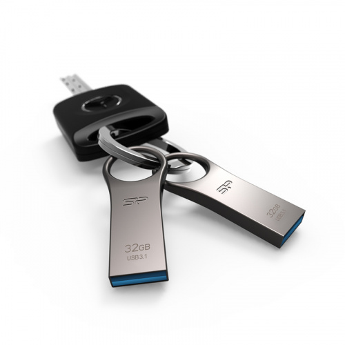 Флеш-накопитель USB 3.0  32GB  Silicon Power  Jewel J80 титан (SP032GBUF3J80V1T) фото 2