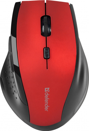 Беспроводная мышь DEFENDER Accura MM-365, 6 кнопок, 800-1600 dpi, USB, красный (1/40) (52367) фото 5