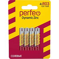 Элемент питания Perfeo R03/4BL Dynamic Zinc (4/120/960) (PF R03/4BL)