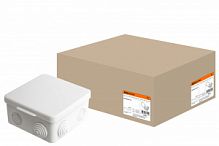 Распаячная коробка ОП 100х100х55мм, крышка, IP54, 8вх. TDM (10/60) (SQ1401-0113)