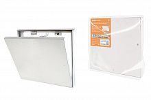 Люк под плитку, алюминиевый, съемный, нажимной, ограничитель-цепочка, 500х400, TDM (1/1) (SQ1807-0610)