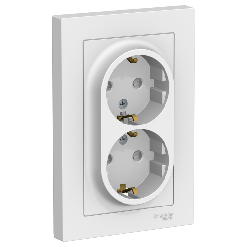 Розетка 2-м С/У ATLASDESIGN 16А IP20 с заземл. защ. шторки в сборе бел. Systeme Electric ATN000126 (1/10/60) Розетка 2-м С/У ATLASDESIGN 16А IP20 с заземл. защ. шторки в сборе бел. Systeme Electric ATN000126 (1/10/60)
