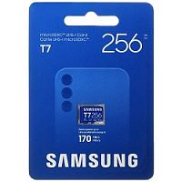 Карта памяти MicroSDXC  256GB  Samsung Class 10 T7 A2 V30 U3 UHS-I  (R/W 170 MB/s) без адаптера (MB-MB256T/WW)