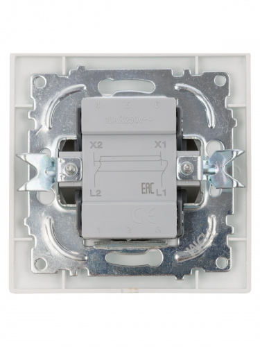 Перекрестный выключатель 1-кл. 10А перламутр "Лама" (10/120) TDM (SQ1815-0836) фото 4 Перекрестный выключатель 1-кл. 10А перламутр "Лама" (10/120) TDM (SQ1815-0836) фото 4