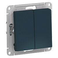 Механизм выключателя 2-кл. С/У ATLASDESIGN 10А IP20 (сх. 5) 10AX механизм изумруд Systeme Electric ATN000851 (1/5/20)