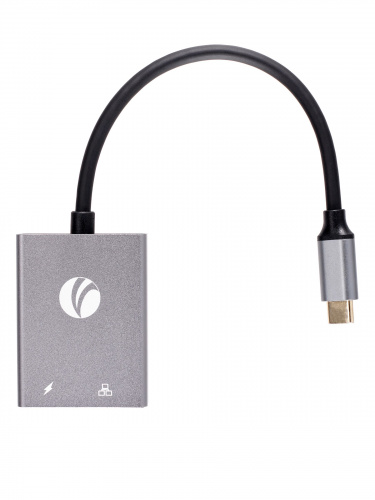 Переходник USB 3.1 Type-C--> RJ45+PD 100Вт, Allum Shell, VCOM <CU4591> (1/100) фото 4