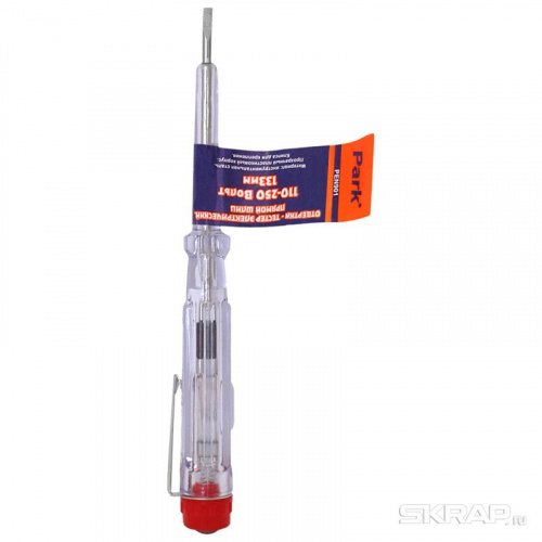 Отвертка-тестер Park PEN901 прямой шлиц 135 мм (1/20/600) (356901) фото 3