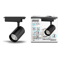 Светильник GAUSS трековый светодиодный цилиндр 42W 3650lm 4000K 180-240V IP20 90*240мм черный угол 24º 1/20 (TR074)