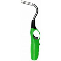 Бытовая газовая пьезозажигалка с классическим пламенем многоразовая (1 шт.) зеленая СК-302W с гибким стержнем СОКОЛ (1/144) (61-0965)