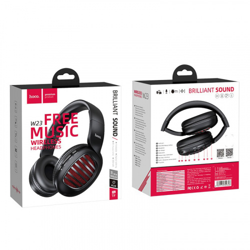 Наушники полноразмерные HOCO W23 Brilliant sound, bluetooth, цвет: чёрный (1/30) (6931474709608) фото 5