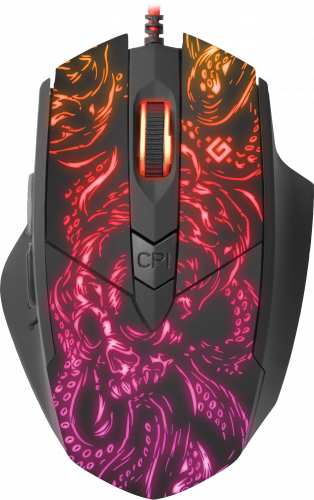 Мышь проводная игровая DEFENDER Titan GM-650L RGB,Macro,6кнопок,6400dpi, черный (1/40) (52650) фото 2