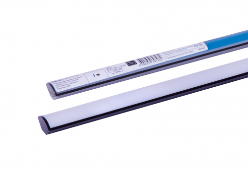 Алюминиевый профиль TDM угловой черный 1616 (1 м), матовый рассеиватель, 2 заглушки, 2 крепежа (1/10) (SQ0331-0494)