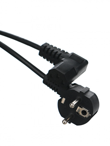 Кабель компьютер - розетка EU угловой  220V <1.8м> Telecom <TP021DA-1.8-BK> (1/)100