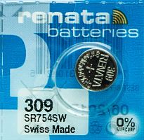 Элемент питания RENATA  R 309 SR 754 SW   (10/100) (R309)