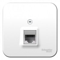 Розетка компьютерная 1-м О/У BLANCA RJ45 кат.5E с изолир. пластиной бел. Systeme Electric BLNIA045001 (1/12/72)