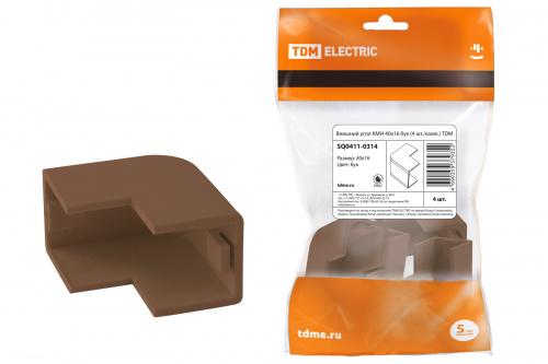 Внешний угол КМН 40х16 бук (цена за 4шт./комп.) TDM (1/25/250) (SQ0411-0314) Внешний угол КМН 40х16 бук (цена за 4шт./комп.) TDM (1/25/250) (SQ0411-0314)