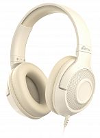 Накладные наушники RITMIX RH-544 Beige закрытого типа, 40 мм, 20-20000 Гц, 32 Ом, 99 дБ ± 3 дБ, 3.5мм, 2м (1/20) (80004248)