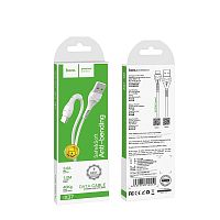 Кабель USB - Type-C HOCO X37 Cool power, 1.0м, круглый, 3.0A, силикон, цвет: белый (1/30/300) (6931474729132)