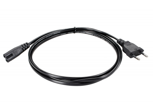 Кабель для аудио-видео техники IEC-320-C7, 2-pin 1,8m ,черный, медь, Telecom <TE023-CU0.5-1.8M> (1/180)