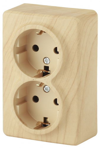 Розетка ЭРА серии Эксперт 2х2P+E Schuko 16АХ-250В ОУ сосна (1/12/120/1920) (Б0020693) фото 6 Розетка ЭРА серии Эксперт 2х2P+E Schuko 16АХ-250В ОУ сосна (1/12/120/1920) (Б0020693) фото 6