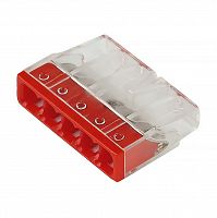 Строительно-монтажная клемма, 5 отверстий, 0,75-2,5 мм2, SmartBuy (SBE-pwco-5) (100)
