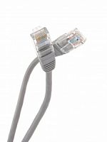 Патч-корд литой TELECOM UTP Кат. 5е, серый, 2 м. (1/200) (NA102--2M)