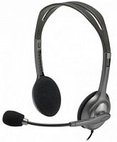 Гарнитура LOGITECH Stereo Headset H111 Gray, 2.35м накладные оголовье, серый [981-000594] (1/16)