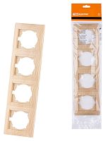 Рамка 4-х постовая вертикальная сосна , с/у, "Лама" (12/144) TDM (SQ1815-0335)