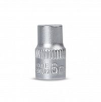 Головка на 6 мм SMARTBUY торцевая, шестигранная, под квадрат 1/4", CR-V, tools (1/400) (SBT-SW-6-14p1)