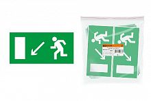 Знак "Направление к эвакуационному выходу налево вниз" 200х100мм TDM (SQ0817-0052)