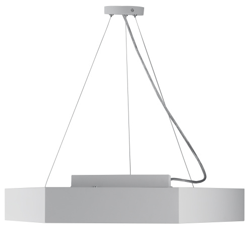 Светильник светодиодный Geometria ЭРА Hexagon SPO-123-W-40K-045 45Вт 4000К 2500Лм IP40 600*600*80 белый подвесной (1/5) (Б0050554) фото 5