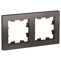 Рамка 2-м ATLASDESIGN универс. мокко Systeme Electric ATN000602 (1/10/60)