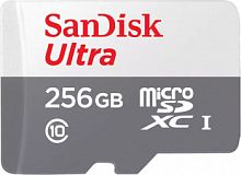 Карта памяти MicroSDXC  256GB  SanDisk Class 10 Ultra UHS-I U1 (100 Mb/s) без адаптера (SDSQUNR-256G-GN3MN)
