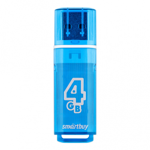 Флеш-накопитель USB  4GB  Smart Buy  Glossy  синий (SB4GBGS-B)