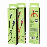 Кабель USB - микро USB Borofone BX20 Enjoy, 1.0м, круглый, 2.4A, нейлон, цвет: чёрный (1/648) (6931474700797)