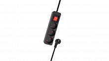 Сетевой фильтр RITMIX RM-530K Black, удлинитель, 3 розетки, кнопка питания, кабель медный 5м, 16А, 3680Вт, с заземлением (1/20) (80004144)